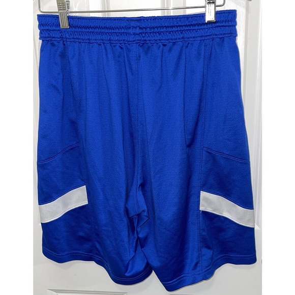 Men’s Nike Team Dri-Fit Shorts Men's Size Large Blue w/ White with Logo & Horse - Picture 7 of 8